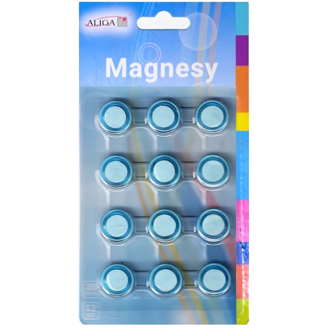 Magnesy Classic niebieski Aliga 20 mm 15 szt