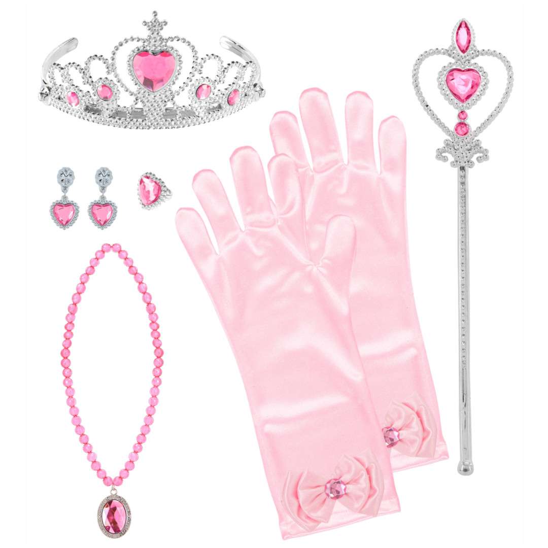_xx_PRINCESS SET tiara gloves necklace earring