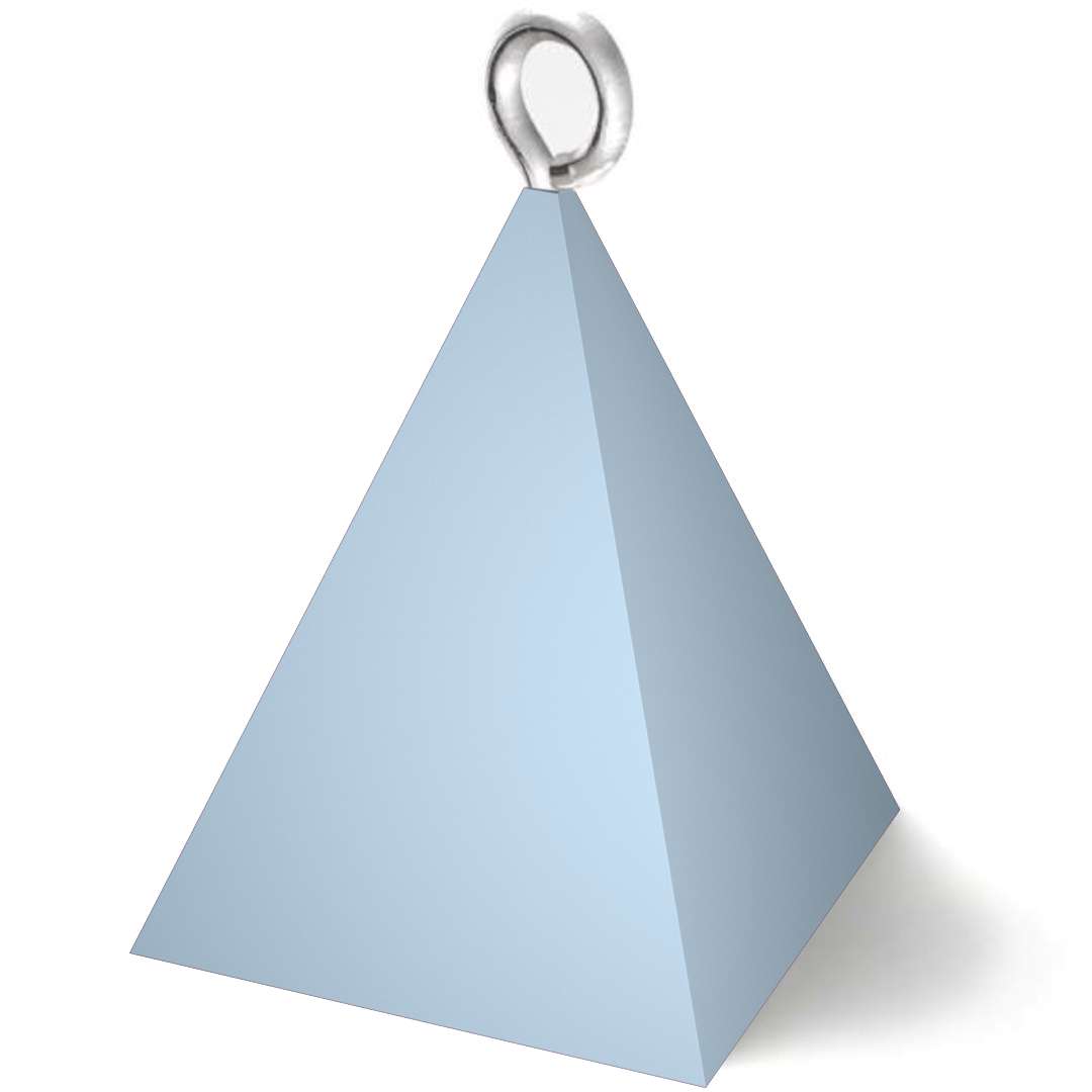 Obciążnik do balonów Piramidka Pastel niebieski 65g
