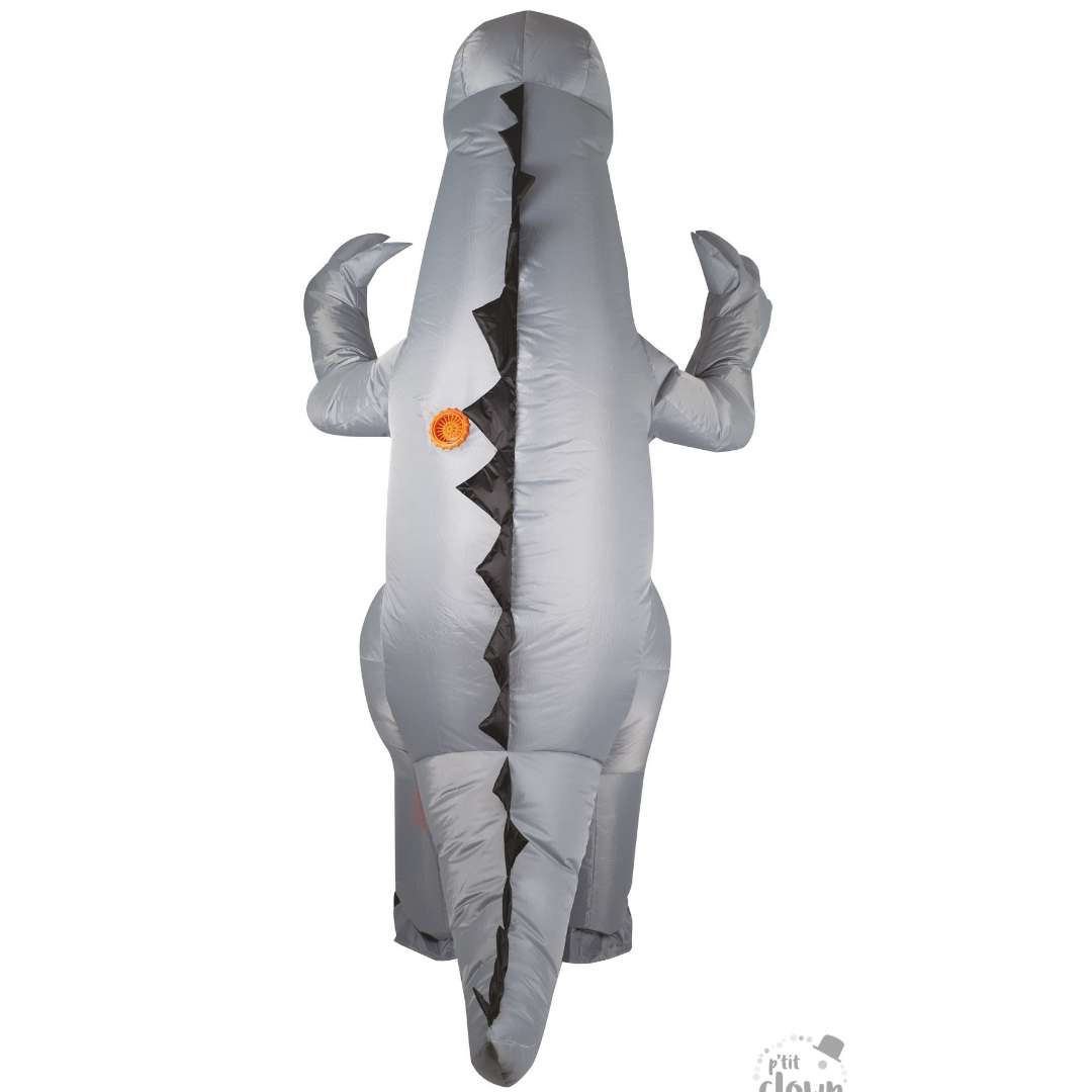 _xx_Grey dinosaur inflatable costume - adult - on