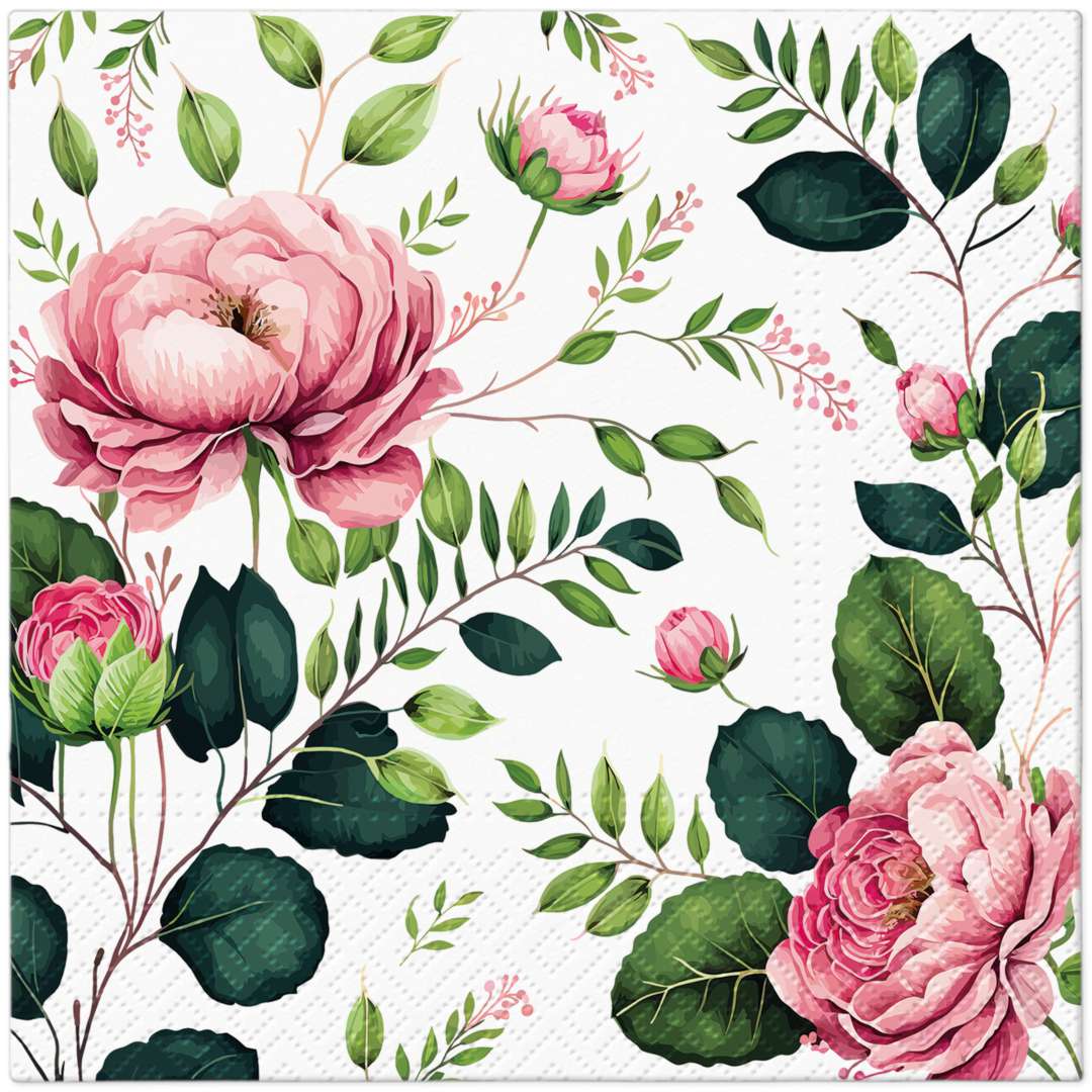 _xx_Lunch napkin 33 x 33 Noble Roses