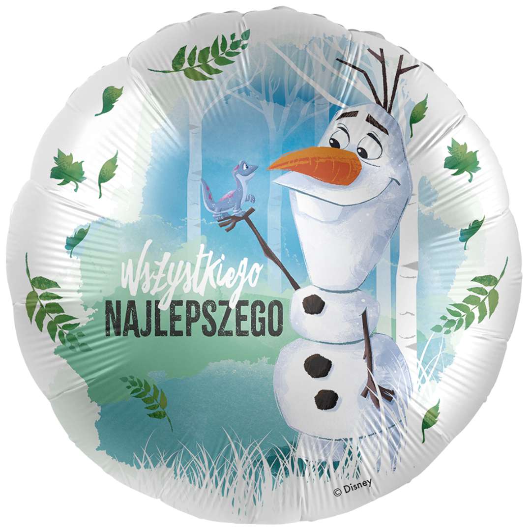 Balon foliowy Frozen - Olaf Wszystkiego Najlepszego Premioloon 17 RND