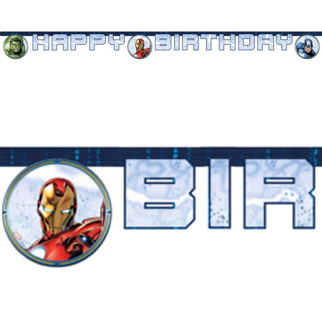 Baner Avengers Infinity Stone - Happy Birthday Procos 2m