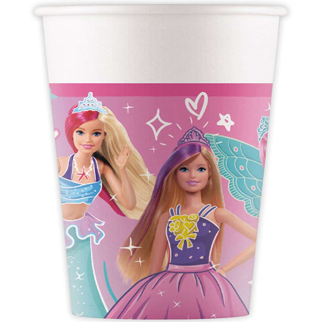 Kubeczki papierowe Barbie Procos 200ml 8 szt