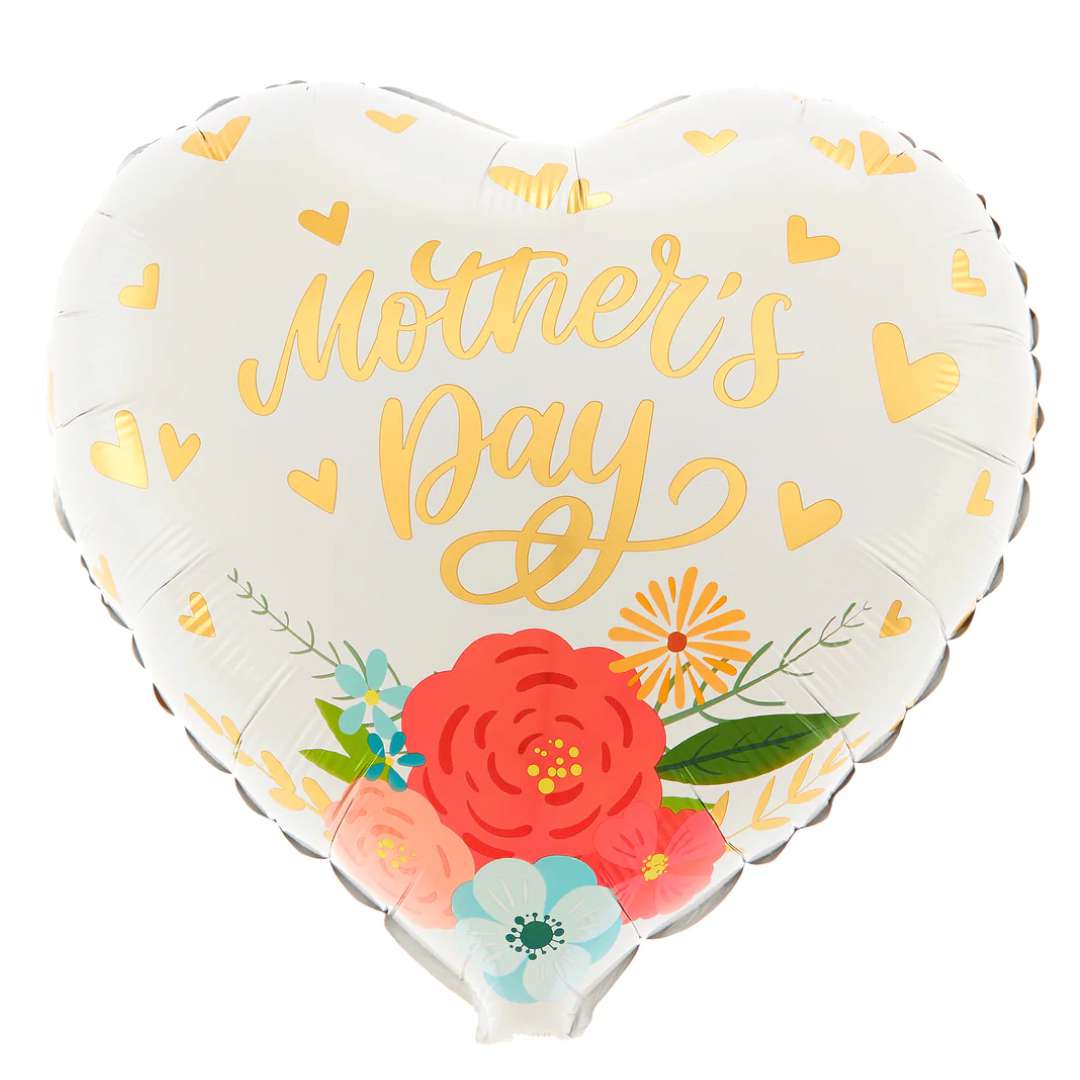Balon foliowy Serce - Mother s Day biały PartyPal 18 HRT
