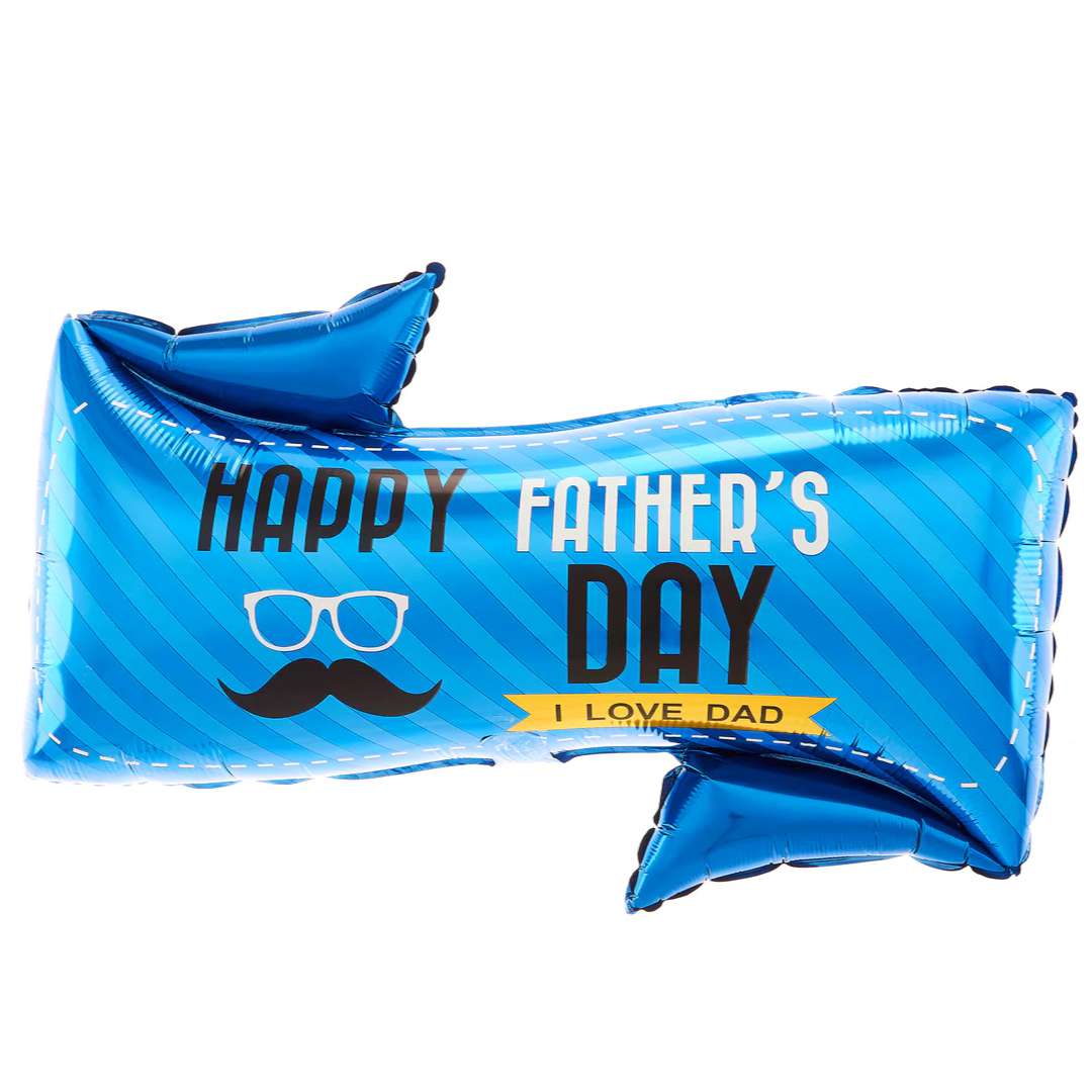 Balon foliowy Happy Fathers Day niebieski PartyPal 33 SHP