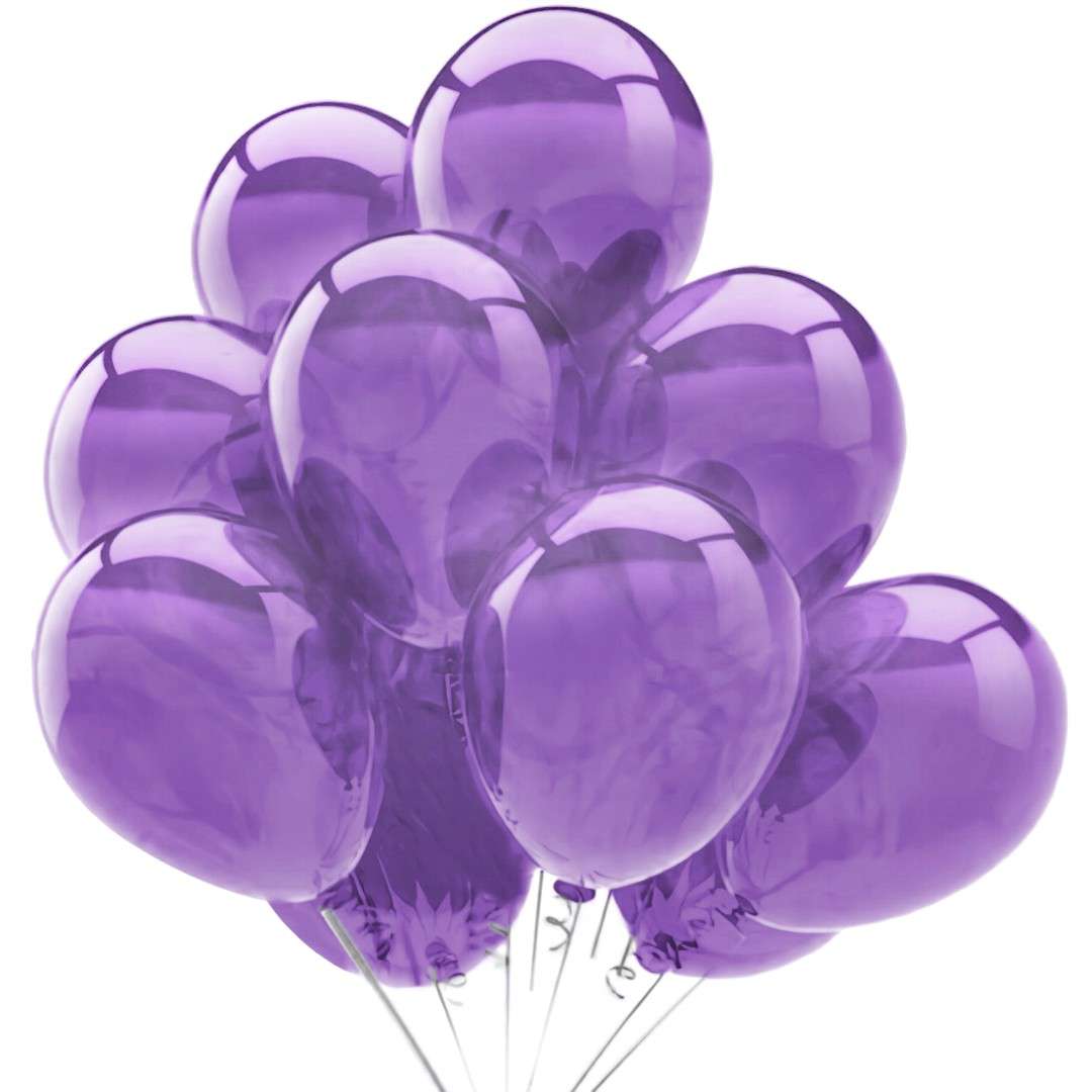 Balony 10C - Quartz Purple Crystal fioletowy PartyDeco 9 20 szt