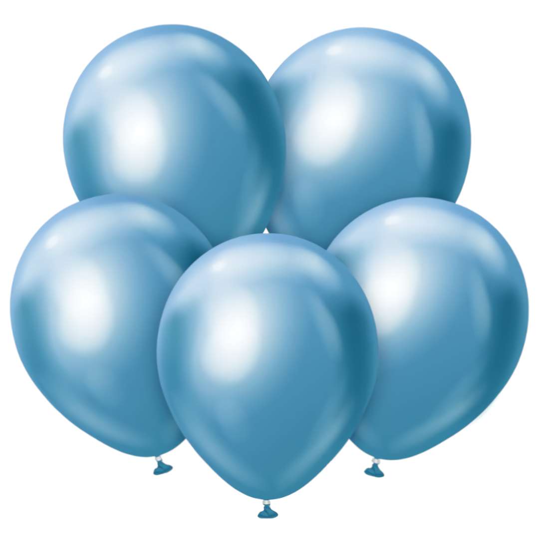 Balony Beauty and Charm - platynowe niebieski jasny Godan 18 5 szt