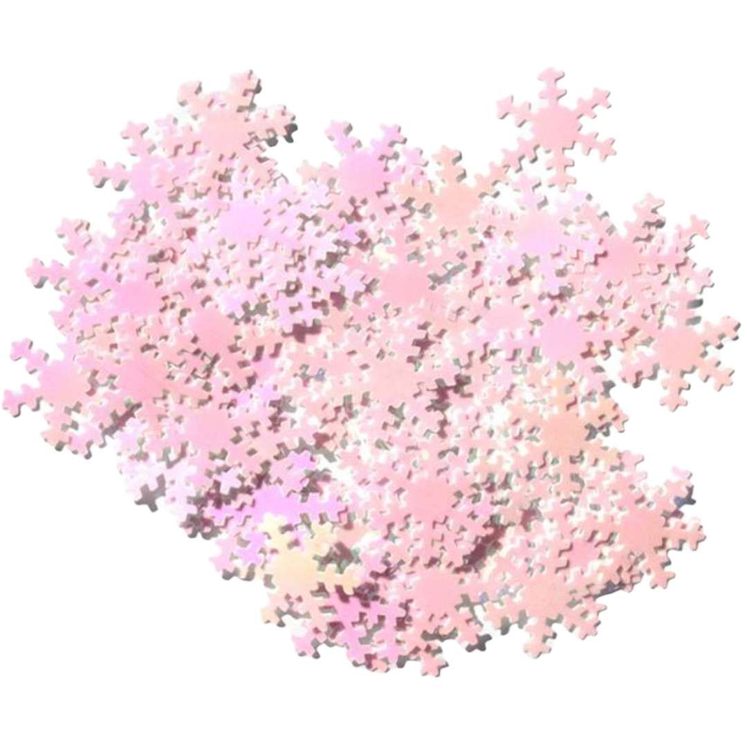 Konfetti Śnieżynki różowy jasny Titanum 30g